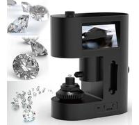 Digital Microscope, 30-200X Magnification, LED Light, Dual Screen Display, Adjustable Focus, Clear Image, Ideal for Diamond Inscription Viewing and Jewelry Inspection