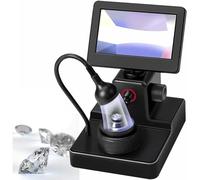 Digital Microscope 4.3 Inch LCD Screen, 50-1500X Adjustable Magnifying Glass with 2 Pallets and LED Light for Jewelry and Diamond Girdle Viewing