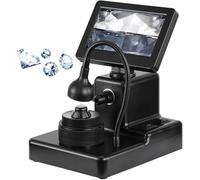 Digital Microscope, 4.3'' LCD, 50-1000X Magnification, Adjustable Focus 10-40mm, LED Light for Diamond Identification & Jewelry Appraisal