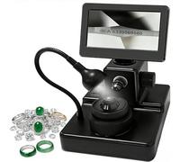 Digital Microscope 4.3" LCD with LED Light, Adjustable Focal Length, Compact Design, Perfect for Jewelry Inspection, Coin Collecting, and Educational Purposes