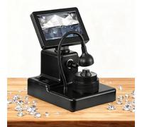Digital Microscope, 50-1000X Magnifier With Light, 4.3In Lcd Screen, 10-40Mm Focus Range For Diamond Inscription And Barcode Viewing