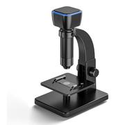 Digital Microscope, 5MP Dual Lens Screen, 2000X with Dual LED Light Sources for Repair and Circuit Board Inspection