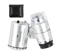 Digital Microscope 60x Magnification with UV Light & 2 LED Lights, Handheld Pocket Microscope for Adults, Kids, Jewelry Inspection, Portable Mini Magnifier for Coins, Stamps, Skin, Hobbies
