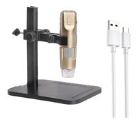Digital Microscope 800W WiFi 1600X Magnification With 8 Led Lights For Skin Detection And Circuit Board Analysis Gold