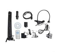 Digital Microscope Camera 24MP 4K Resolution with C/CS Mount Lens 1X-130X Zoom for Industrial Inspection and Teaching(EU 220V)