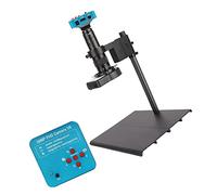 Digital Microscope Camera Set 38MP 1080P 60F/S HDMI VGA Video Camera 130X 180X C Mount Lens 56 LED Light Lamp Phone Soldering Tools (Color : Large base C)