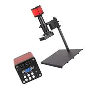 Digital Microscope Camera Set 38MP 1080P 60F/S HDMI VGA Video Camera 130X 180X C Mount Lens 56 LED Light Lamp Phone Soldering Tools (Color : Large base D)