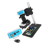 Digital Microscope Camera Set 38MP 1080P 60F/S HDMI VGA Video Camera 130X 180X C Mount Lens 56 LED Light Lamp Phone Soldering Tools (Color : Small base B)