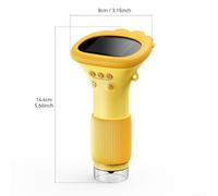 Digital Microscope for Children 3-12 Years, 1000X Magnification Portable Kids Microscope with 2MP HD Camera, 8 LED Lights, 2" IPS Screen, USB and TF Card(Orange)