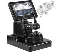 Digital Microscope for Diamond Inscription, 4.3" LCD Screen, Flexible LED Light, 50-1000X Magnification for Jewelry Authentication and Gemstone Inspection