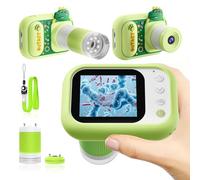 Digital Microscope for Kids 1000X, Portable Handheld 2 in 1 Video Camera & Kids Microscope with 2.4" Screen for Photo/Vedio, Stem Educational Science Kit Toys for 3-12 Age Years Old Boys Girls