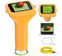 Digital Microscope for Kids 1000X Portable Pocket Microscopes: 2.0 Inch HD Screen USB Handheld Microscope with LED Lights - Mini Outdoor from 3-12 Years Boys&Girls Birthday