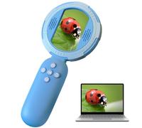 Digital Microscope for Kids,Handheld Pocket Microscope, 100x Miniscope for Kids, Kids Microscope for 3 4 5 6 7 8 Year Old, Portable Mini Scope Kids Adult Educational Science Toys(Blue)