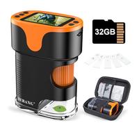 Digital Microscope for Kids STEM Toy: Science Gift for Boys Girls Ages 6-12 | Ready to Explore - Includes 32GB Memory Card, EVA Carry Case & 5 Glass Prepared Slides. 4K Screen, 1000X, Rechargeable