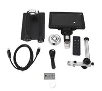 Digital Microscope LCD Electronic Industrial 7 Inch IPS Screen 16MP 1080P 50X to 1600X Magnification with Remote Control for Coin Circuit Board Jewelry Inspection