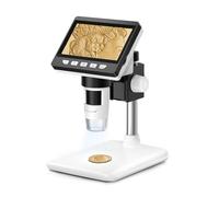 Digital Microscope, Misilmp 4.3" Screen 1000X Kids Handheld Microscopes Camera USB, 8 LED Light, Adjustable Stand, Rechargeable, PC View Microscope for Adults Coins Plants Soldering Repair.