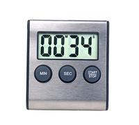 Digital Mini Kitchen Timer Alarm Clock for Kitchen Appliance 100 MINUTE Timer for Cooking Study, Sports, Meeting, Parking, Medicine etc Stainless Steel Black