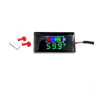 Digital Mini LED Voltmeter Tester Panel for DC12V to 150V Voltage Measurement with Alarm Function for Vehicle Electrical System (green)