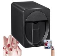 Digital Mobile Nail Art Printer,Intelligent 3D Nail Printing Robot Nail Art Printing Machine with Metal Case Transfer Picture Nails Machine Over 1500 Pictures(Black)