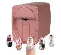 Digital Mobile Nail Art Printer, Portable Nail Painting Machine, 3D Nail Printer Machine Support Wifi/DIY, 30s Done, Printing and Rying as One, For Girls' Home Nails RoseGold
