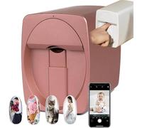 Digital Mobile Nail Printer Machine with Metal Case - 3D Smart Automatic Portable DIY Nail Art Printing Machine for Home Or Nail Salon, Girls Women Gift