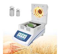 Digital moisture analyzer tester,temperature control 60-160℃,precision halogen moisture tester, 0.001/0.002/0.005g readability, for grain, tea, textiles, soil(100g/0.001g)