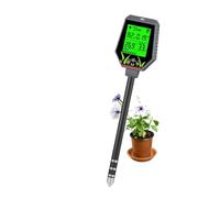 Digital Moisture Meter, Digital 6 in 1 Multifunctional Soil PH EC Meter Farm Garden Fertility Moisture Test Detector Sunlight Monitor for Flower Plants,for Wood and Cardboard