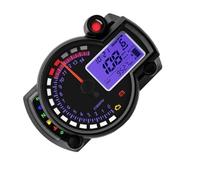 Digital Motorcycle Adjustable Universal Odometer Speedometer Meter Instrument 299KM/H 7 Colors Dashboard(TYPE A)