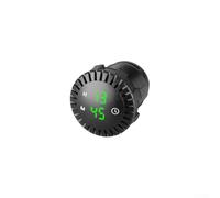 Digital Motorcycle Speedometer Clock, 51x36mm 28mm Panel Mount, LED Display, Touch-Set 24-Hour, DC 12V-24V, for Motorcycles ATV Scooters Boats(Green)