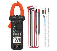 Digital Multi Meter T-RMS 6000 Counts,GR-7200B Amperage Clamp Meter Multimeter Voltage Tester Auto-ranging,NCV Detection,Measures Current Voltage Temperature Capacitance Resistance Diodes Continuity