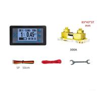 Digital Multimeter 8-120v Battery Tester with Shunt - 100a/200a/300a/500a Current Measurement Real- Voltage Power Capacity Display 12864 LCD (300A)
