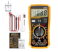 Digital Multimeter - ABS 100g, 1999 Counting Voltmeter | Electronic Test Tool For Voltage Current Resistance Diode Continuity Temperature And Transistor Measurement