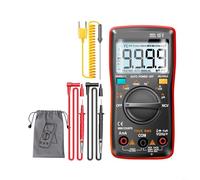 Digital Multimeter AN8009 True RMS 9999 Counts, AC/DC Voltage Current Tester With NCV, Capacitance, Temperature, Backlight, Data Hold, Auto Shutdown For Home Use(Red)