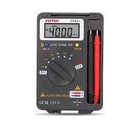 Digital Multimeter, Auto Ranging Pocket Digital Multimeter Digital Multi Tester - AC DC Voltage DC Current Resistance Diodes Capacitance Transistor Measuring Instrument (VC921)