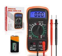 Digital Multimeter Voltmeter Battery Voltage Multi Tester Continuity Tester Ohm Volt Ampere Meter AC/DC Voltage Current Resistance Diode Transistor, Large LCD Display and Backlight