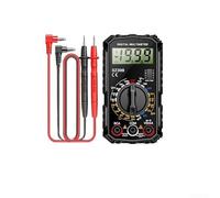Digital Multimeter With Lcd Backlit Display For Ac Dc For Voltage Current Resistance Testing, Portable Electrical Instrument For Automotive And Industrial Repair, Black Red Color(black)