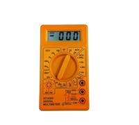 Digital Multimeter, Yellow Handheld Tester 830D with LCD Display, Buzzer for DC/AC Voltage Current Resistance Diode Transistor
