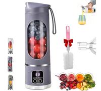 Digital Multimode Juicer Blender - Smart LED Display, Portable Digital Display Juicer, USB Compact Blender, Diet-Friendly, Leak Proof Design for Smoothies Liquid Diet, Shakes & Baby Food (Purple)