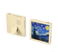 Digital Music Picture Frame with Recording Function丨 Speaker and TF Card Slot丨 Magnetic Back Photo Frame with Adjustable Volume丨 450mAh Battery for Home(Apricot)