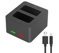Digital Nc USB Dual Travel Charger Compatible with Leica BP-SCL5 Batteries - For M10 M10P M10R, 24003 Cameras, BP-SCL5 Battery Charger