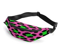 Digital Neon Leopard Print Fanny Pack for Men&Women,Crossbody Bag with Adjustable Strap,Chest Pack for Running Travel