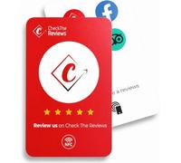 Digital NFC Card -Smart Tap Card for Increasing Feedback - Compatible with Google, Facebook, Trustpilot, TripAdvisor (1-Unit)