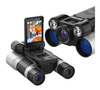 Digital Night Vision Binoculars with 2.4" IPS Screen, 12X Zoom Infrared Binoculars with Camera, Built-in Display, Includes 32GB Memory Card for Bird Watching, Hiking, Travel