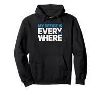 Digital Nomad Globe World Map Laptop Location Independent Pullover Hoodie