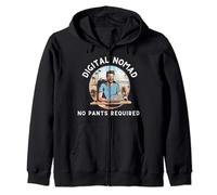 Digital Nomad No Pants Required - Digital Nomad Zip Hoodie