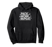 Digital Nomad Suitcase Laptop Passport Packing Up Identity Pullover Hoodie