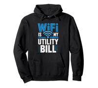 Digital Nomad Wifi Utility Bill Remote Worker Funny Internet Pullover Hoodie