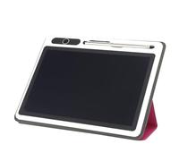 Digital Notebook, Innovative Design, Authentic Writing Experience, Long-lasting LCD Drawing Pad, with Faux Leather Case for Work and Study (Red (with leather case))