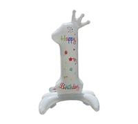 Digital Number Happy Birthday Helium Balloons Party Anniversary Decoration-Balloons Baby-Shower Balloon 32 Inch Digital Big Inflator Air-pump Electric Standing White Crown- Small Aluminum Film