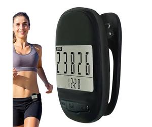 Digital Odometer - Step Counter Clip, Accurate Mile Trackers | Large Digital LCD Simple Pedometer, Small Portable Fitness Recorder, Step Counters For Seniors, Odometer For Walking